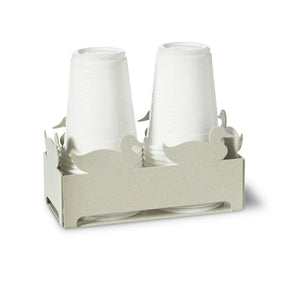 Portabicchieri Duck Arti & Mestieri in ferro colore avorio 7,5x16 cm