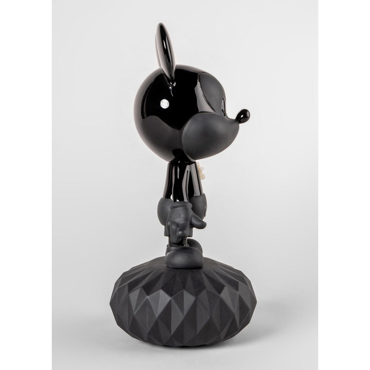 LLADRO' Scultura Mickey Total Black 31x17cm Porcellana