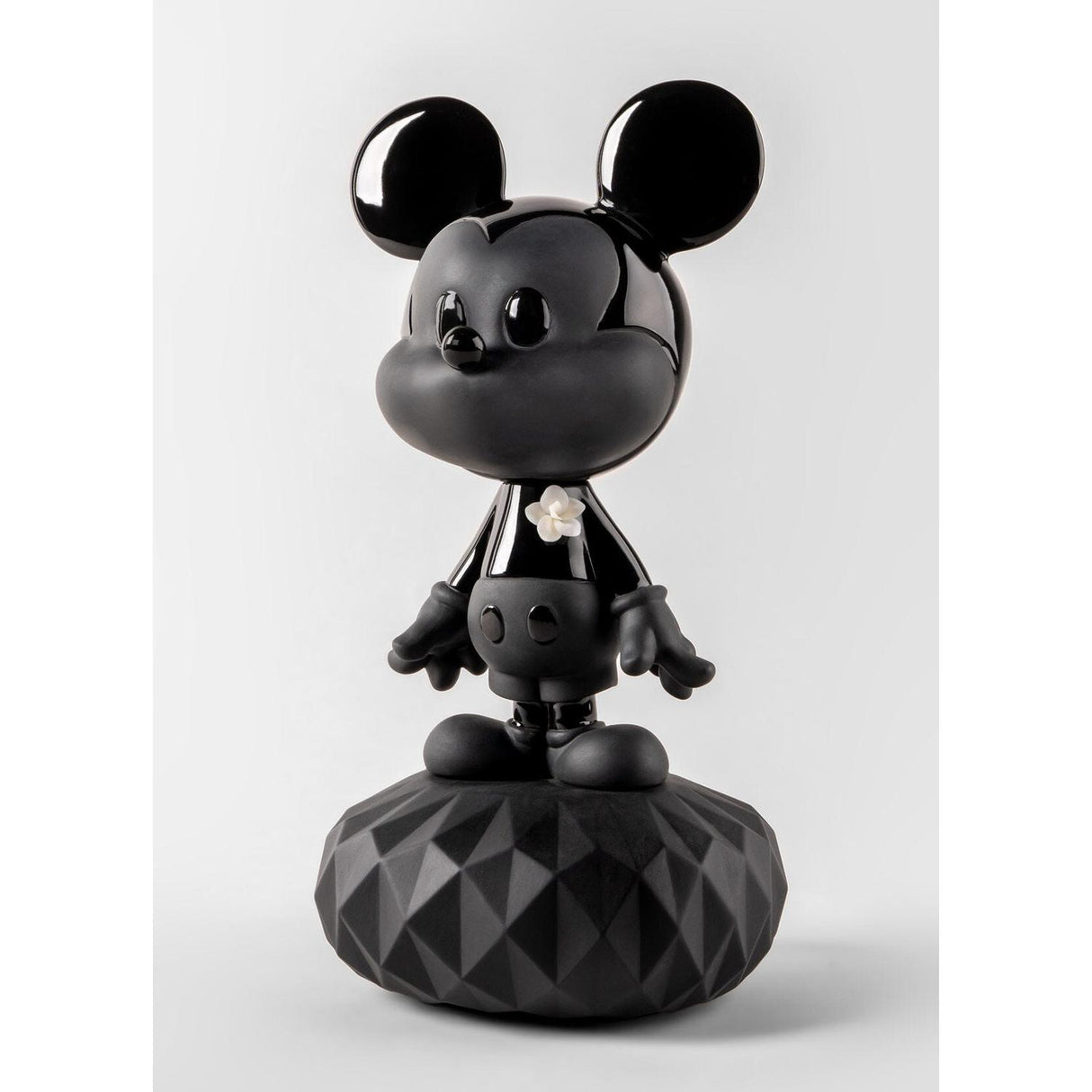 LLADRO' Scultura Mickey Total Black 31x17cm Porcellana