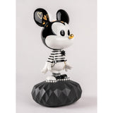 LLADRO' Scultura Mickey in Black And White 31x17cm Porcellana