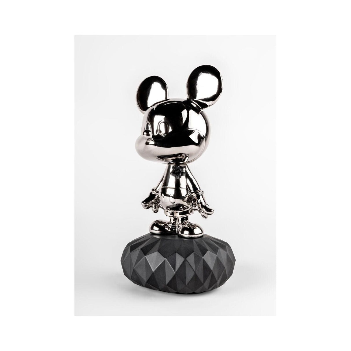 LLADRO' Scultura Mickey Mouse Platinum 31x17cm Porcellana