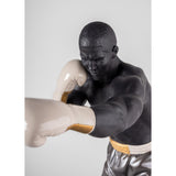 LLADRO' Scultura Boxer 61x35cm Porcellana