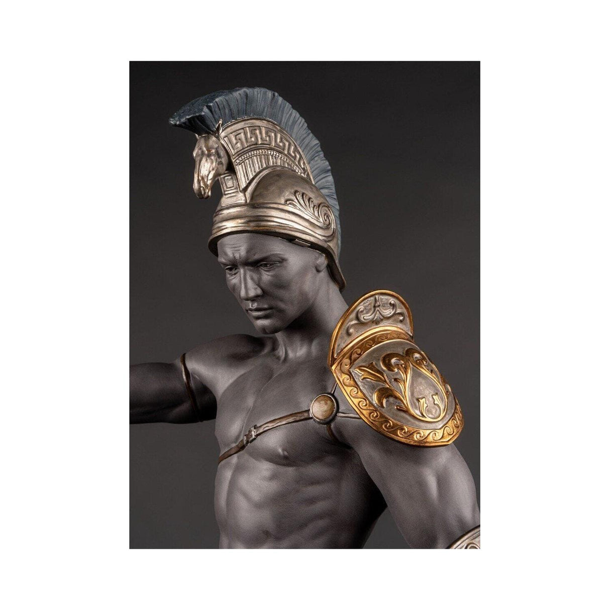 LLADRO' Scultura Spartano 71x44cm Porcellana