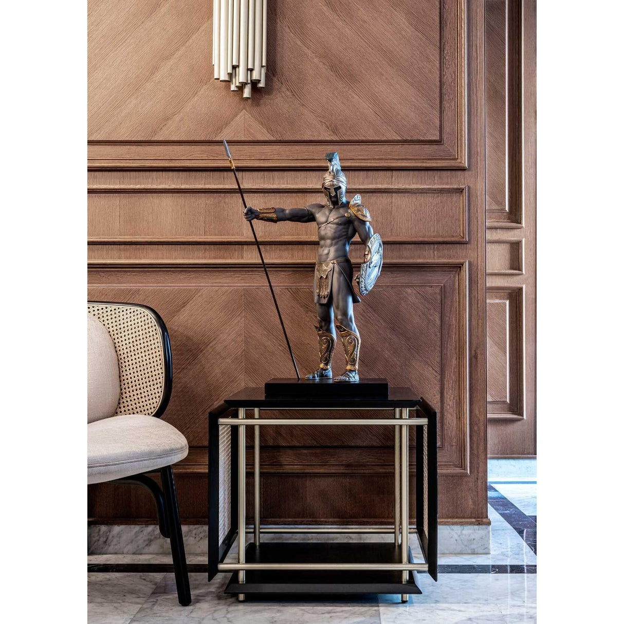 LLADRO' Scultura Spartano 71x44cm Porcellana