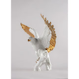 Lladró Aquila Bianco Rame 48x57cm Porcellana