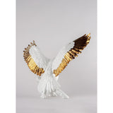 LLADRO' Aquila Bianco Rame 48x57cm Porcellana