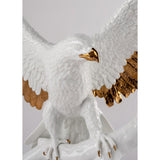 LLADRO' Aquila Bianco Rame 48x57cm Porcellana