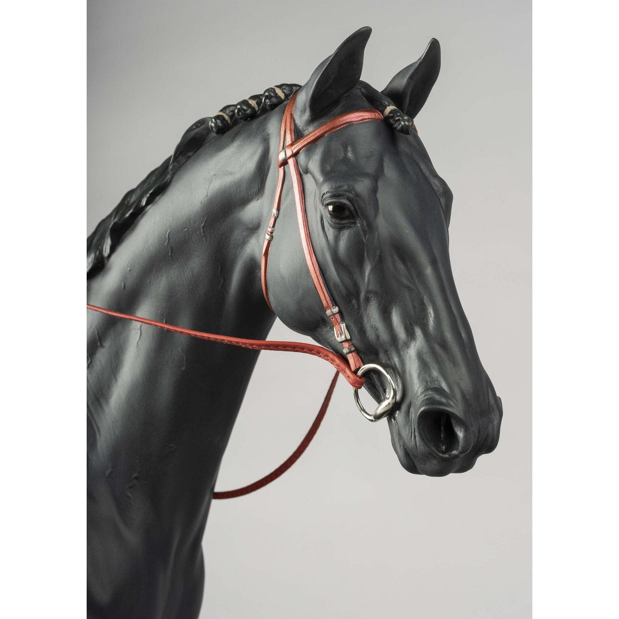 LLADRO' Scultura Cavallo Purosangue Inglese 44x56cm Porcellana