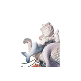 LLADRO' Figurina Sirena Passeggiata in Fondo Al Mare Edizione Limitata 32x46cm Porcellana