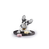 LLADRO' Bulldog Francese con Macarons 24x29cm Porcellana