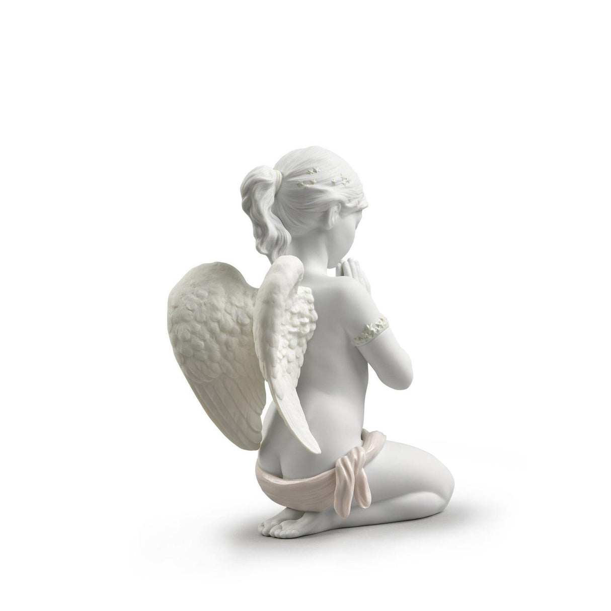 LLADRO' Figurina Angelo Preghiera Celestiale 30x26cm Porcellana