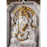 LLADRO' Lord Ganesha Wall Art 35x30cm Porcellana