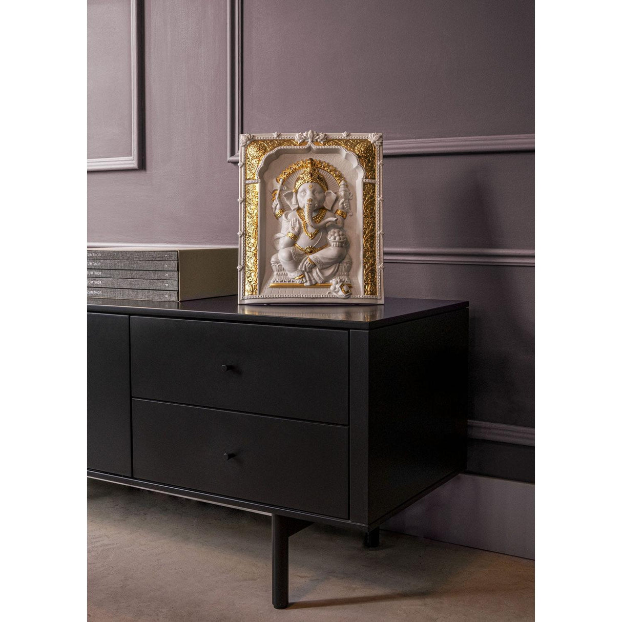 LLADRO' Lord Ganesha Wall Art 35x30cm Porcellana