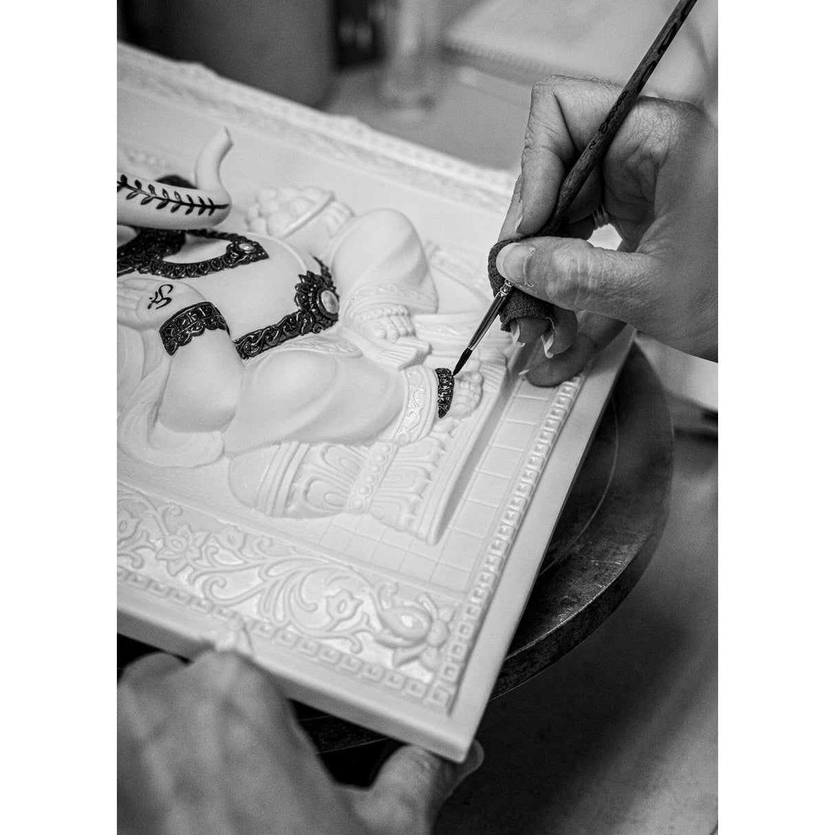 LLADRO' Lord Ganesha Wall Art 35x30cm Porcellana