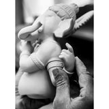 LLADRO' Figurina Ganesha con Veena Lustro Oro 23x19cm Porcellana