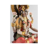 LLADRO' Scultura Statua Dea Lakshmi 41x27cm Porcellana