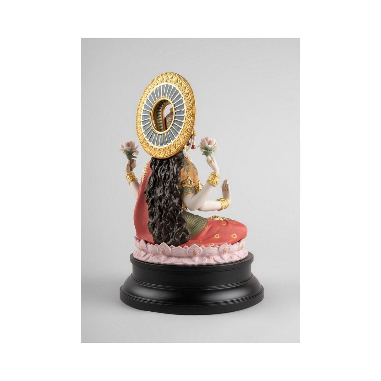 LLADRO' Scultura Statua Dea Lakshmi 41x27cm Porcellana