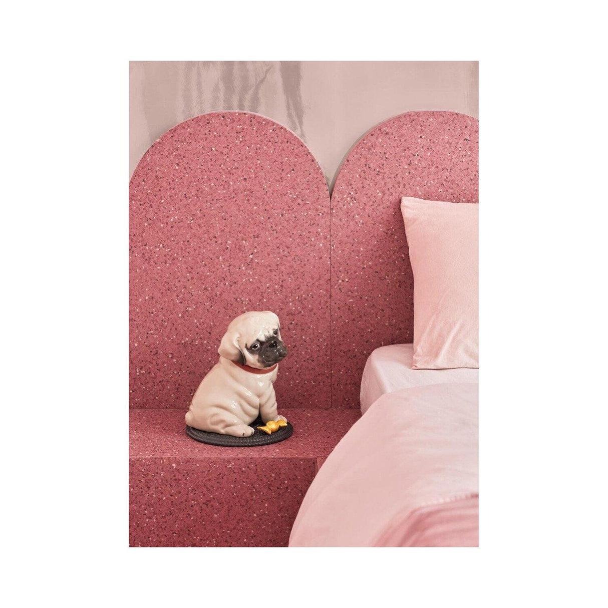 LLADRO' Scultura Puppie Pug 24x20cm Porcellana