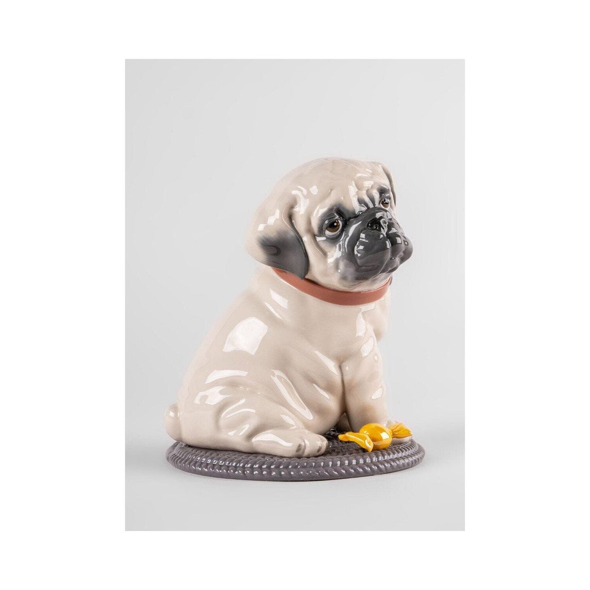 LLADRO' Scultura Puppie Pug 24x20cm Porcellana