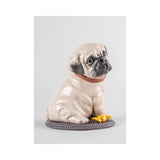LLADRO' Scultura Puppie Pug 24x20cm Porcellana