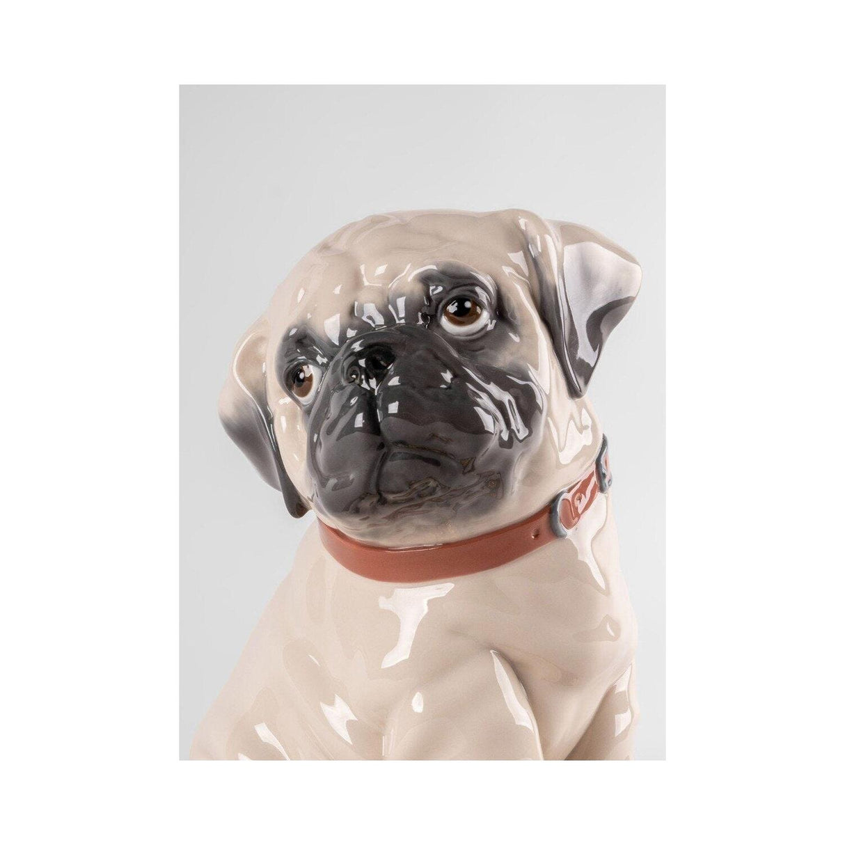 LLADRO' Scultura Puppie Pug 24x20cm Porcellana