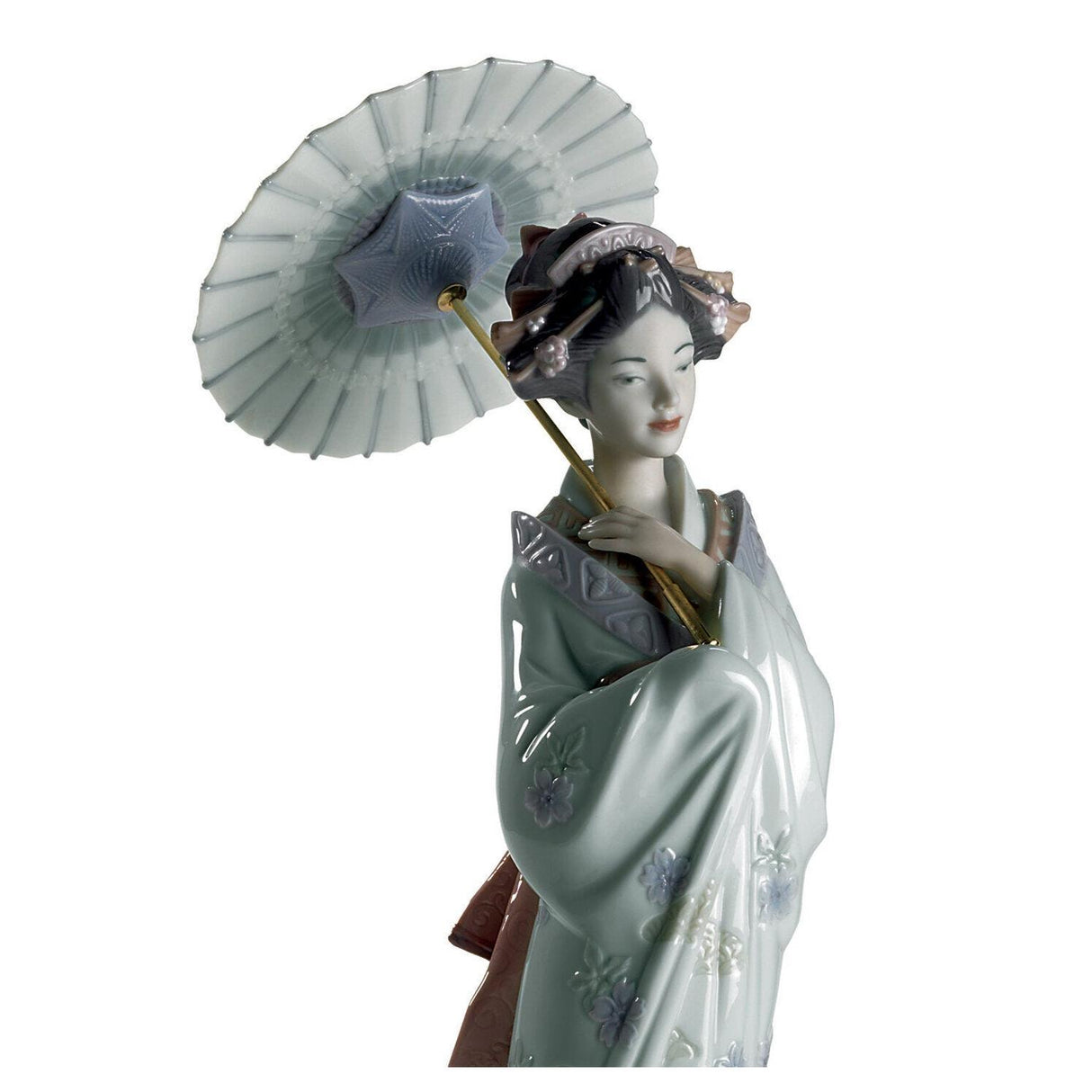 LLADRO' Figurina Donna Ritratto Giapponese 39x25cm Porcellana