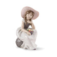 Scultura Bimba È Arrivata la Primavera Lladrò porcellana smaltata 23x11cm
