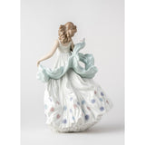 LLADRO' Figurina Dama 32x21cm Porcellana