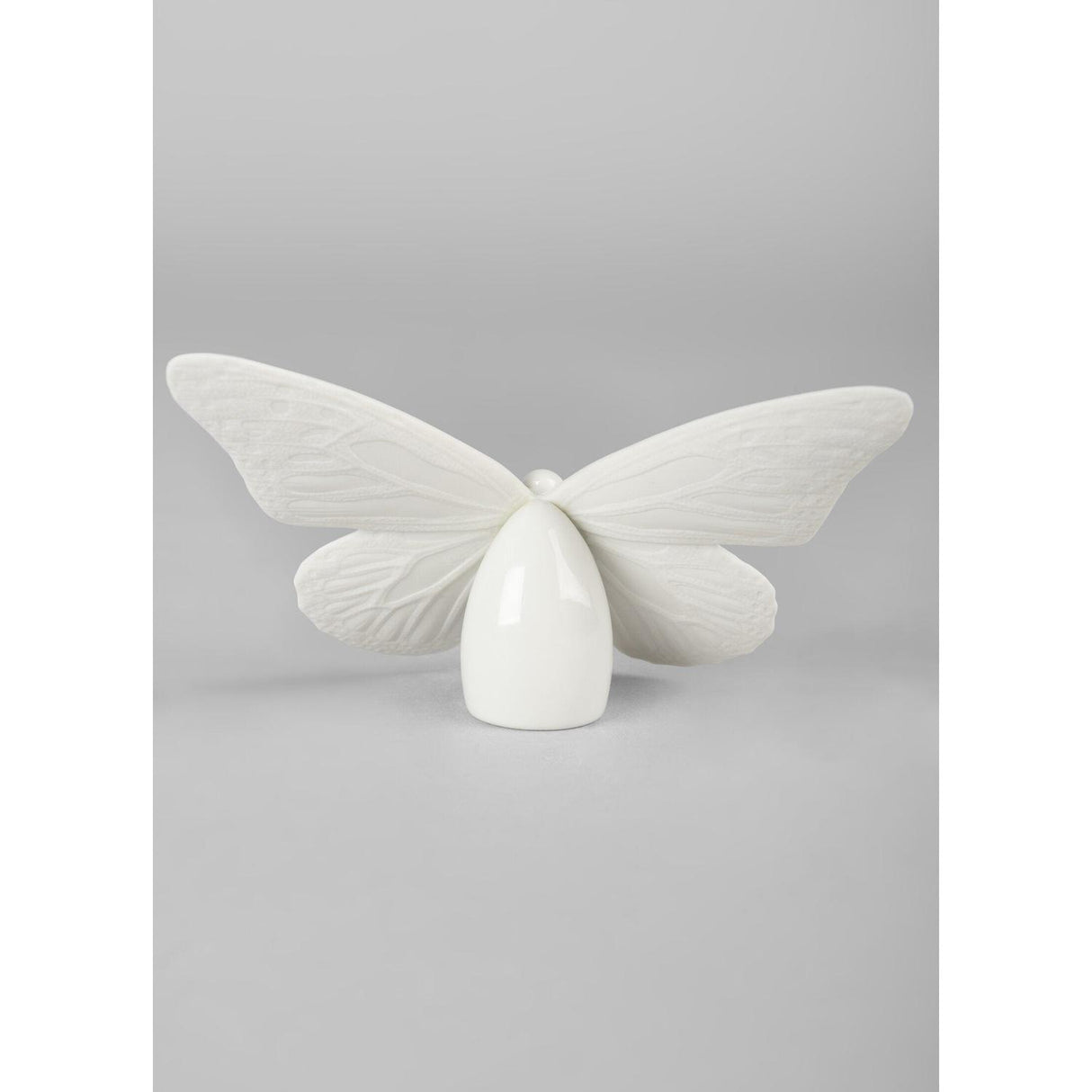LLADRO' Figurina Farfalla Dorato Lucido e Bianco 9x14cm Porcellana