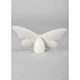 LLADRO' Figurina Farfalla Dorato Lucido e Bianco 9x14cm Porcellana