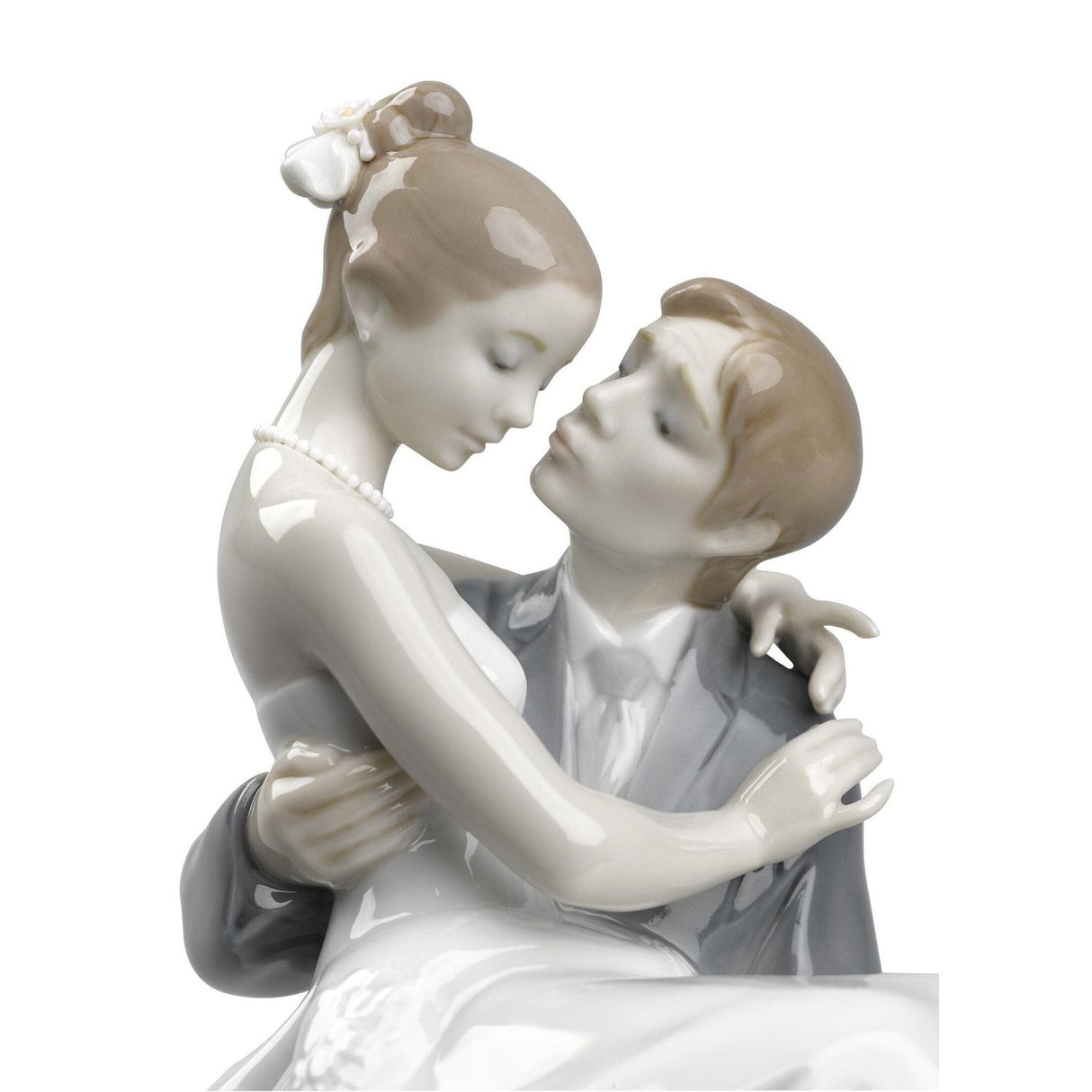 LLADRO' Figurina Coppia Il Giorno Più Felice 27x17cm Porcellana