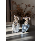LLADRO' Figurina Bimba con Fiori 20x16cm Porcellana