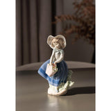 LLADRO' Figurina Ragazza con Borsa 18x10cm Porcellana