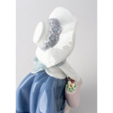 LLADRO' Figurina Ragazza con Borsa 18x10cm Porcellana