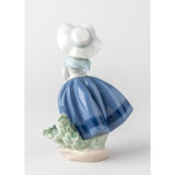 LLADRO' Figurina Ragazza con Borsa 18x10cm Porcellana
