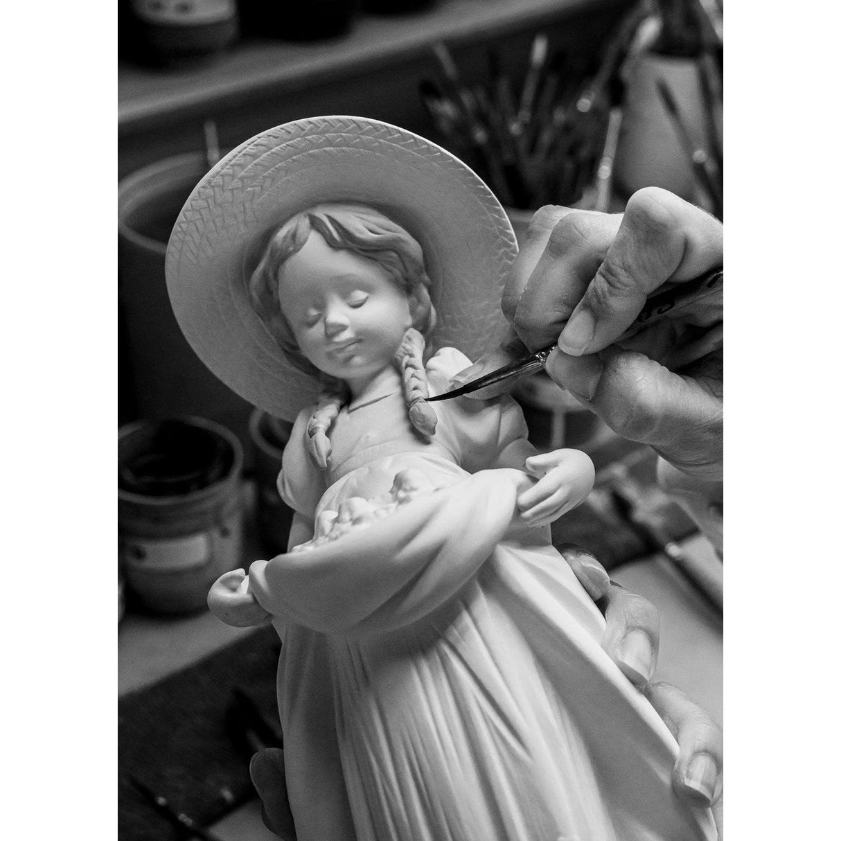 LLADRO' Figurina la Bimba Del Prato 24x13cm Porcellana