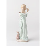 LLADRO' Figurina Ragazza con Gattini 21x7cm Porcellana