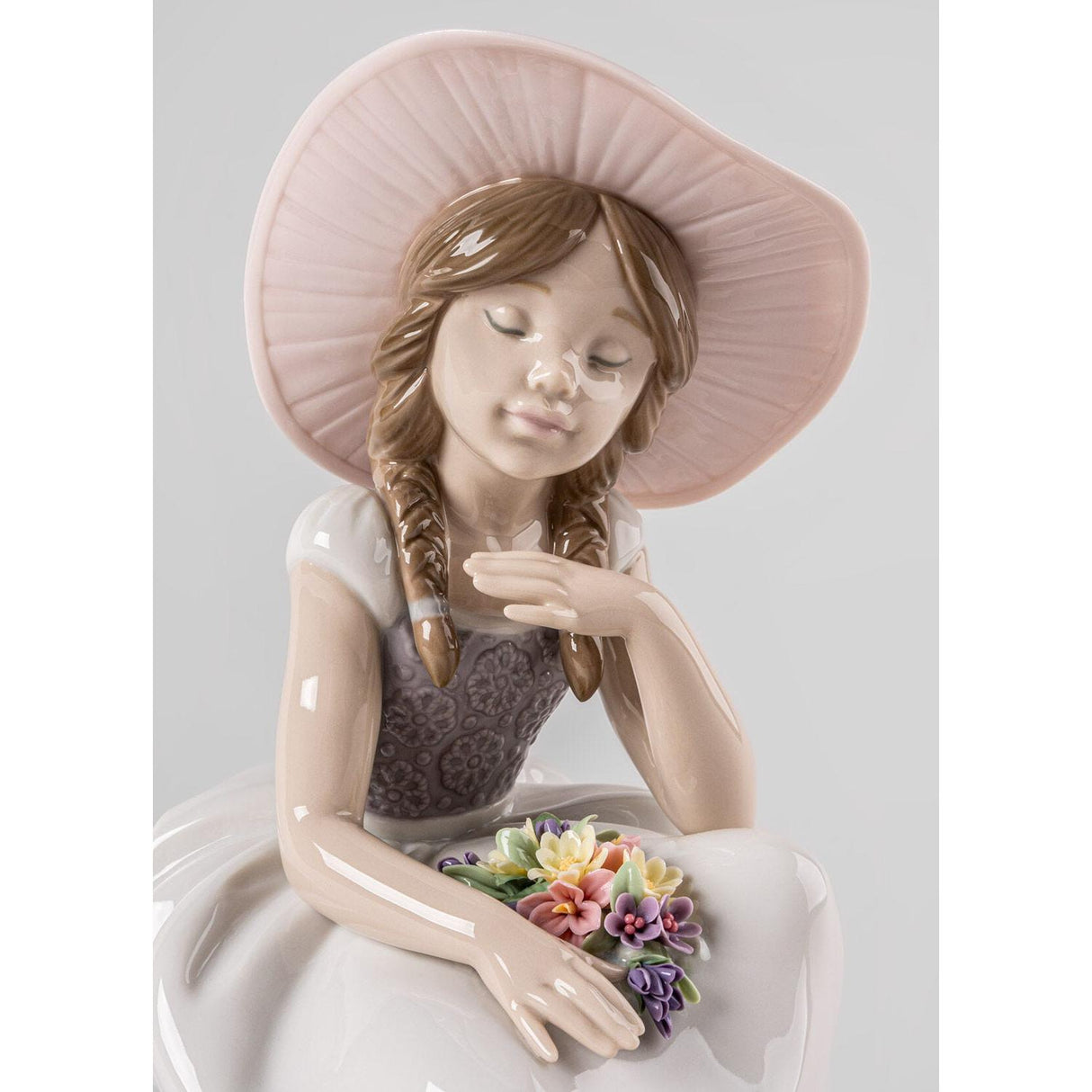 LLADRO' Scultura Bimba E' Arrivata la Primavera 23x11cm Porcellana