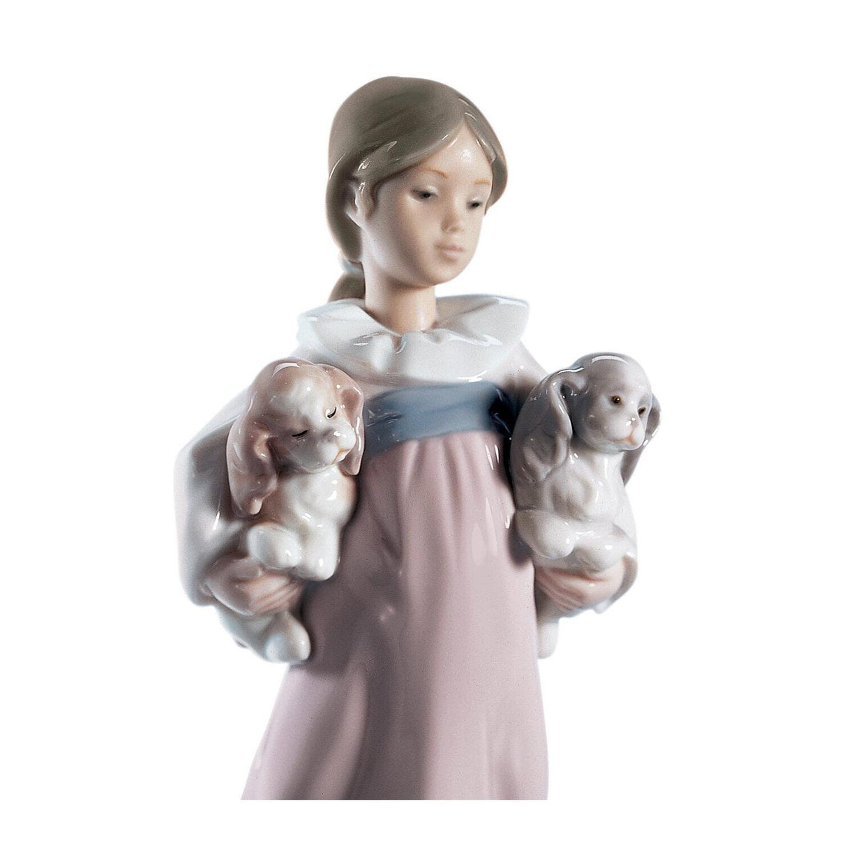 LLADRO' Figurina Bimba con Cuccioli 20x9cm Porcellana