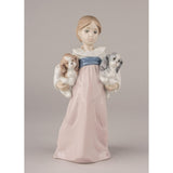 LLADRO' Figurina Bimba con Cuccioli 20x9cm Porcellana