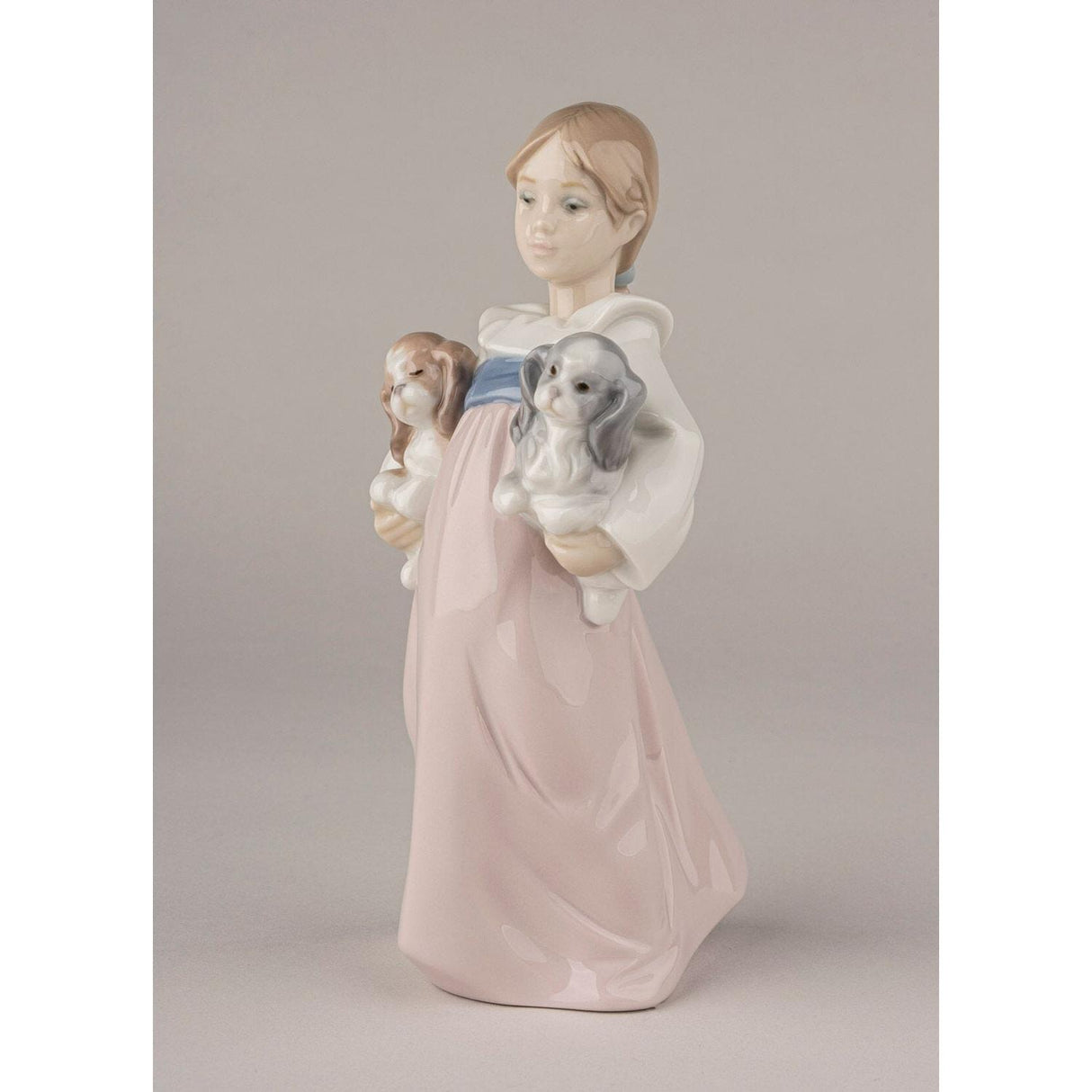 LLADRO' Figurina Bimba con Cuccioli 20x9cm Porcellana