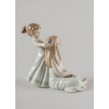 LLADRO' Scultura Pettino I Tuoi Capelli 21x24cm Porcellana