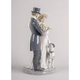 LLADRO' Passeggiata Romantica 33x22cm Porcellana