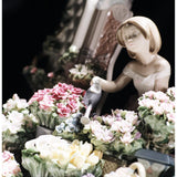 LLADRO' Scultura Donna Fiorire Romantico 30x32cm Porcellana