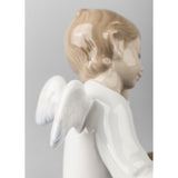 LLADRO' Figurina Il Mio Angelo Custode Rosa 14x14cm Porcellana