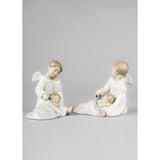 LLADRO' Figurina Il Mio Angelo Custode Rosa 14x14cm Porcellana
