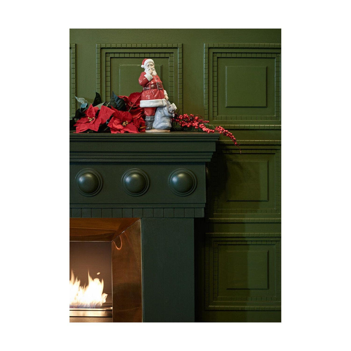 LLADRO' Scultura E' Arrivato Babbo Natale 33x17cm Porcellana