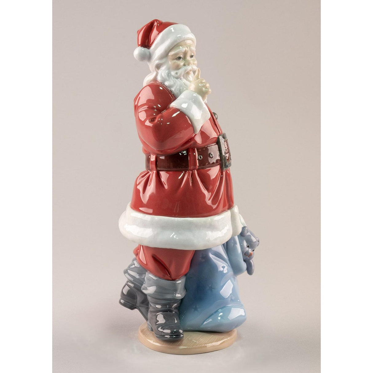 LLADRO' Scultura E' Arrivato Babbo Natale 33x17cm Porcellana