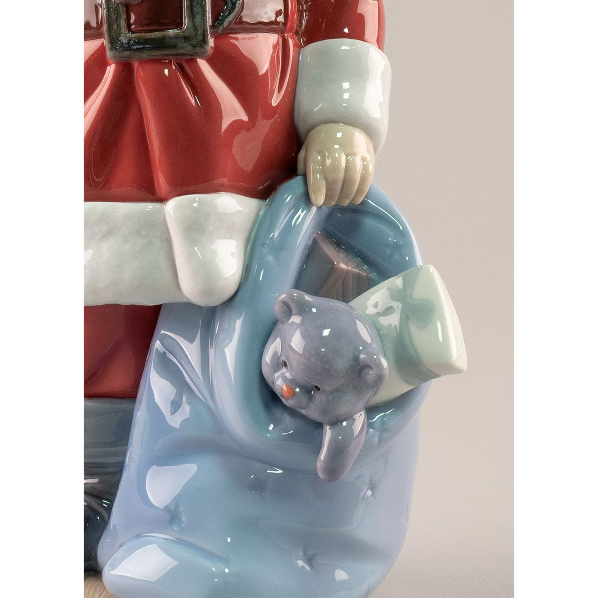 LLADRO' Scultura E' Arrivato Babbo Natale 33x17cm Porcellana