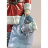 LLADRO' Scultura E' Arrivato Babbo Natale 33x17cm Porcellana